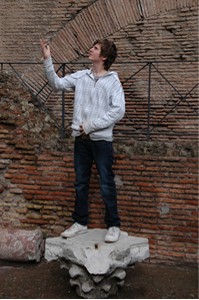 Griffin strikes a Cicero pose in Rome